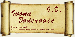 Ivona Doderović vizit kartica